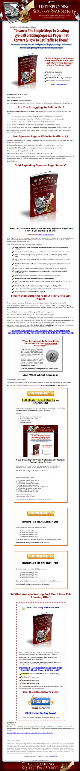 List Exploding Squeeze Page Secrets PLR (HIGH QUALITY) - Image 2