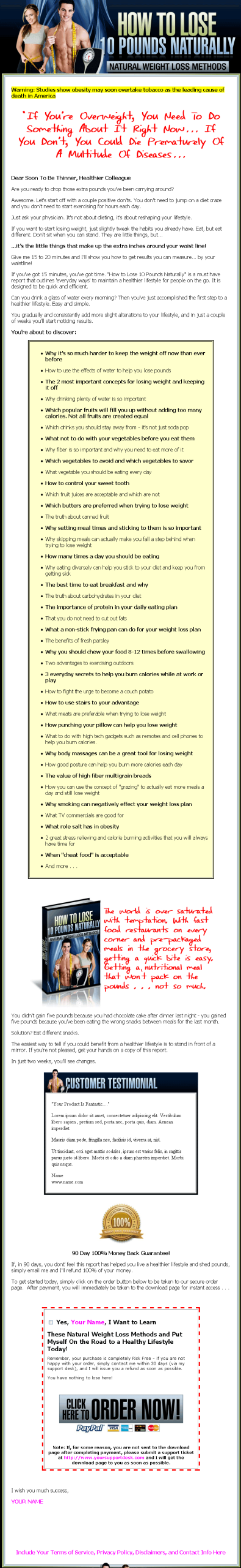 Lose 10 Pounds Naturally PLR Ebook and Audio - Image 2