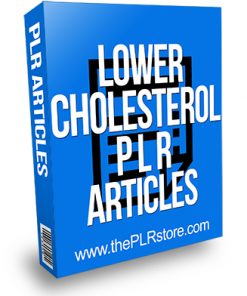 Lower Cholesterol PLR Articles