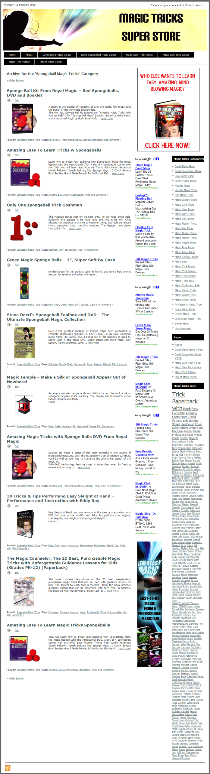 Magic Tricks Amazon Pre-Loaded Store PLR Website Adsense and Clickbank - Image 3