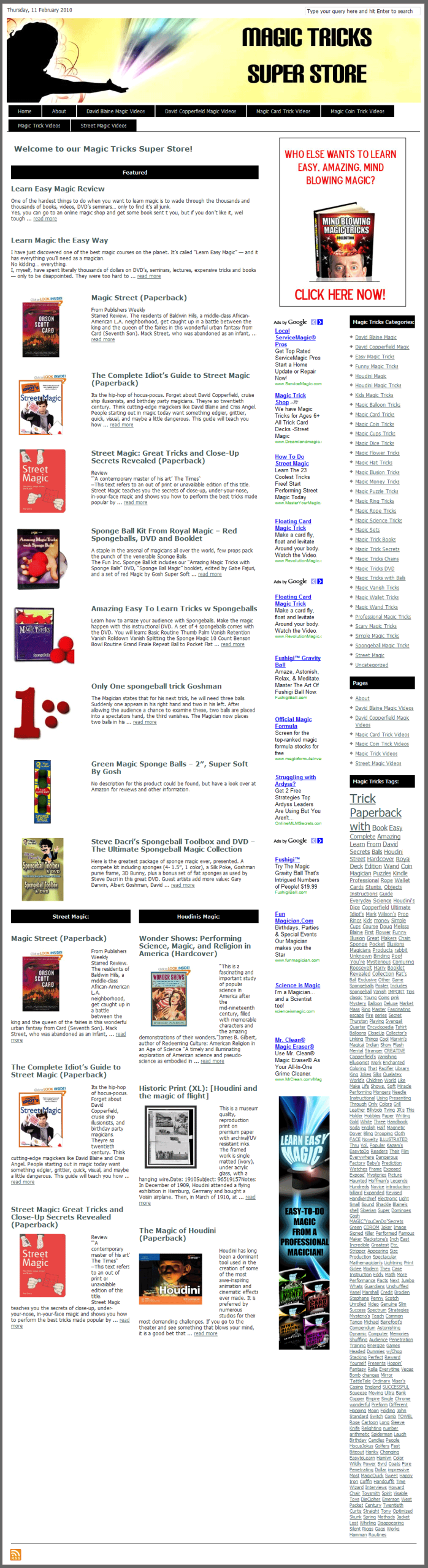 Magic Tricks Amazon Pre-Loaded Store PLR Website Adsense and Clickbank - Image 2