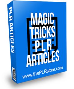 Magic Tricks PLR Articles