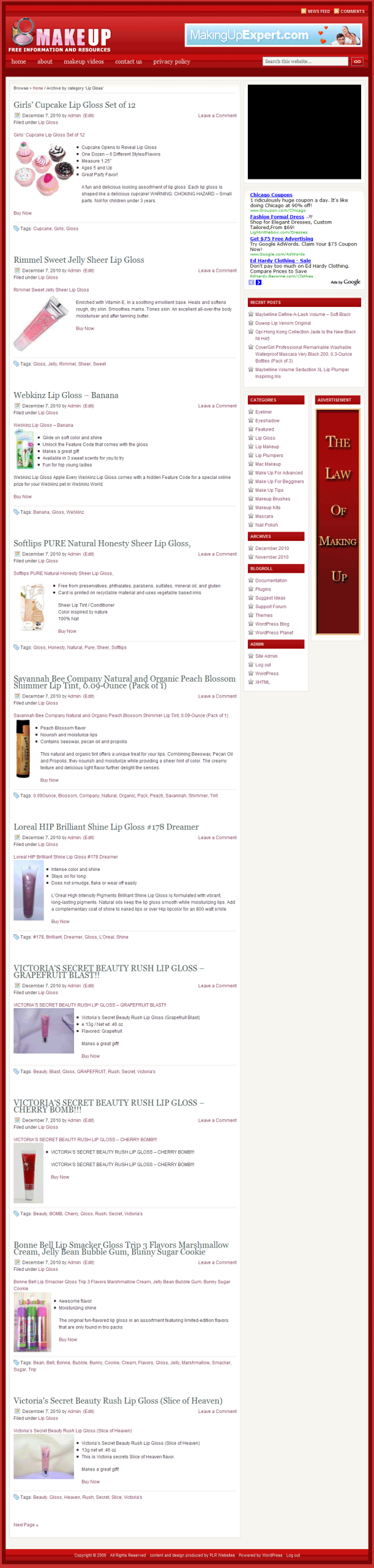 Makeup PLR Website with Adsense Amazon and Clickbank - Image 3