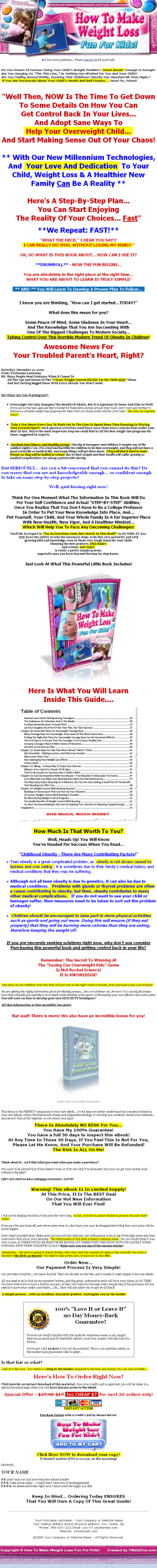 Make Weight Loss Fun For Kids eBook MRR - Image 2