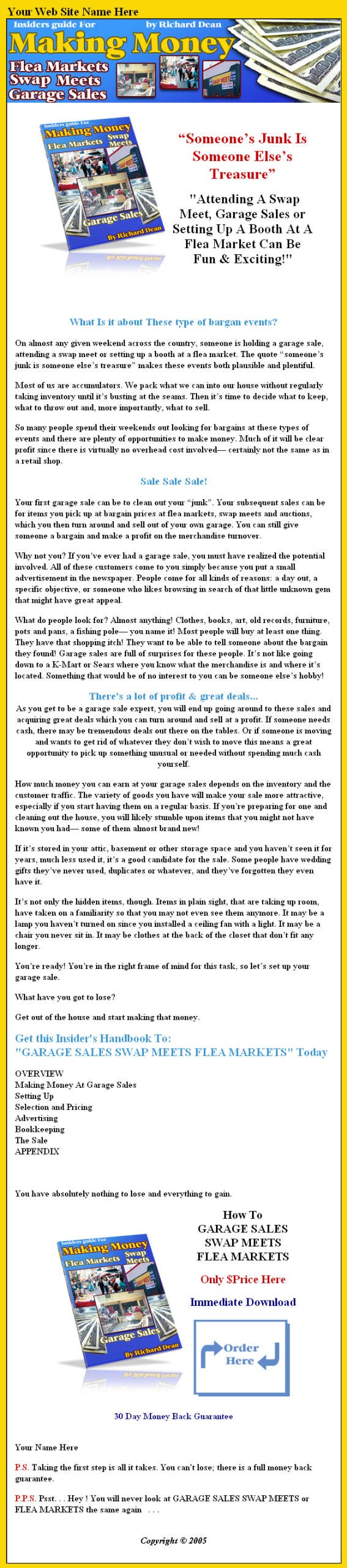 Making Money with Flea Markets MRR eBook - Image 2