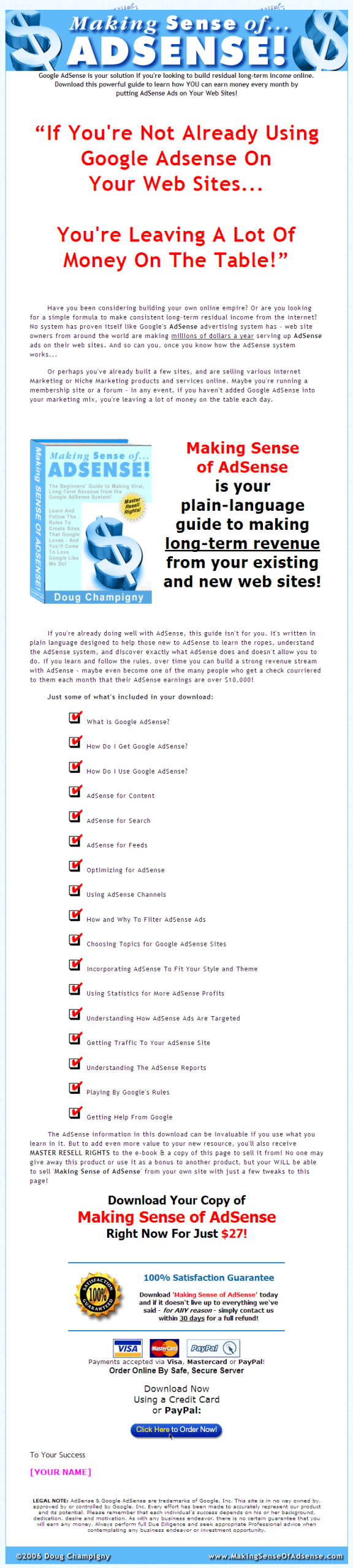 Making Sense of Adsense MRR eBook - Image 2