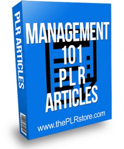 Management 101 PLR Articles
