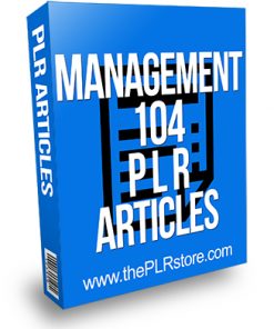 Management 104 PLR Articles