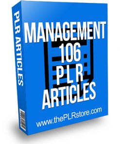 Management 106 PLR Articles