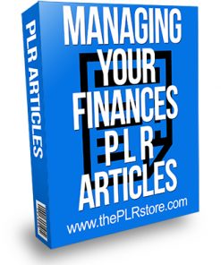 Managing Your Finances PLR Articles