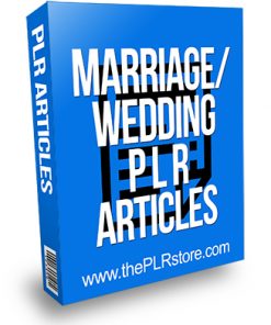 Marriage Wedding PLR Articles