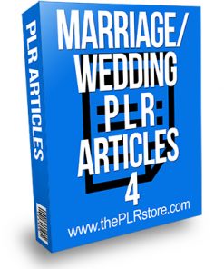 Marriage Wedding PLR Articles 4