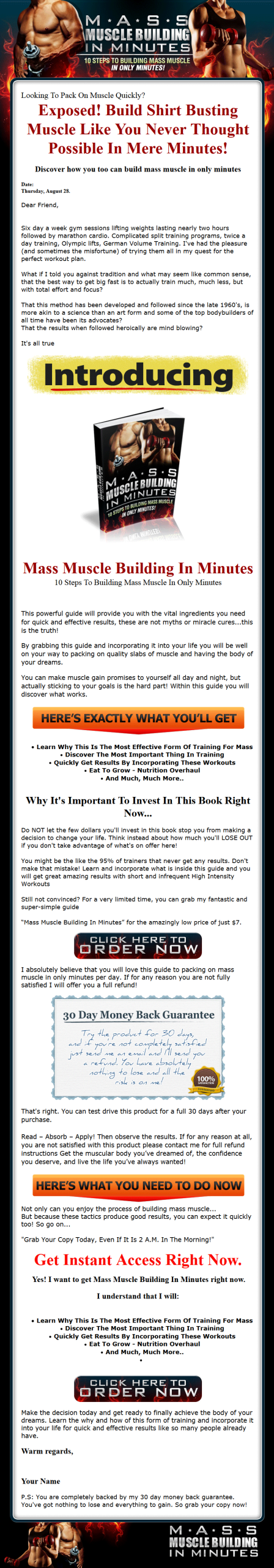 Mass Muscle Building Ebook and Videos MRR - Image 2