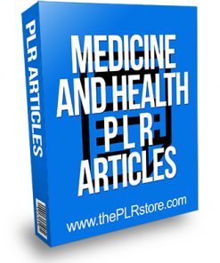 Medicine and Health PLR Articles
