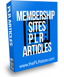 Membership Sites PLR Articles