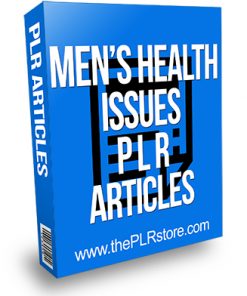 Men's Health Issues PLR Articles