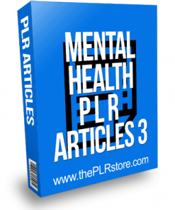 Mental Health PLR Articles 3