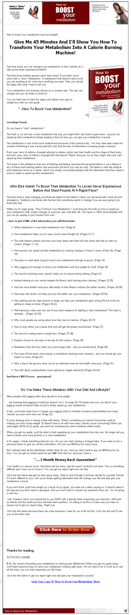 Boost Your Metabolism PLR Ebook - Image 2