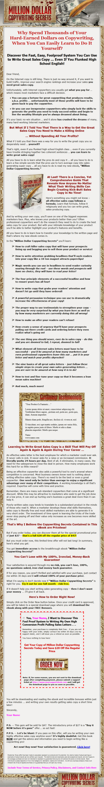 Million Dollar Copywriting MRR Ebook - Image 2
