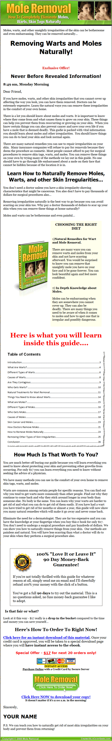 Mole and Wart Removal PLR Ebook - Image 2