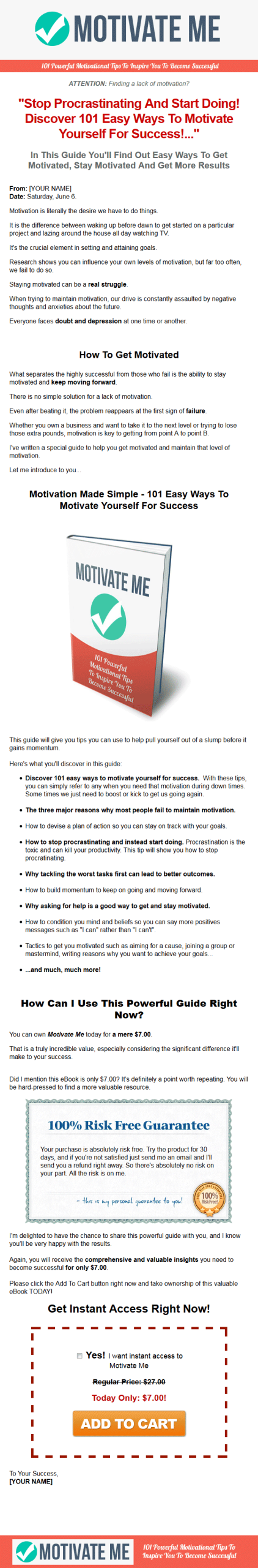 Motivate Me MRR Ebook with Master Resale Rights - Image 2