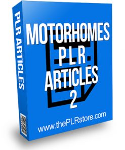 Motorhomes PLR Articles 2