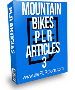 Mountain Bikes PLR Articles 3