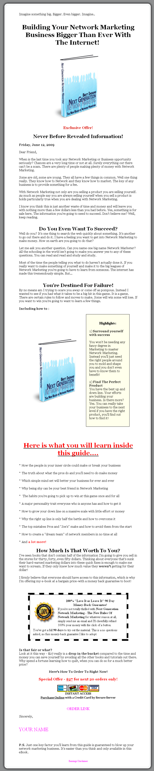 Next Generation Network Marketing PLR Ebook - Image 2