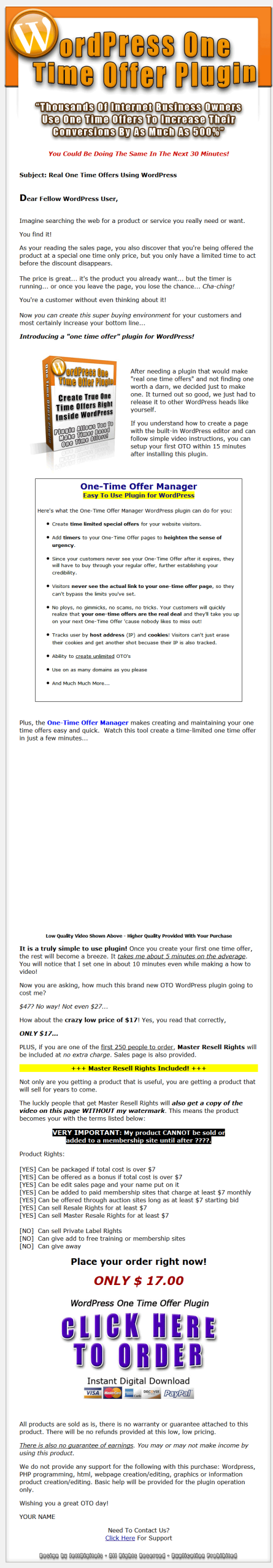 One Time Offer Wordpress Plugin MRR Software - Image 2