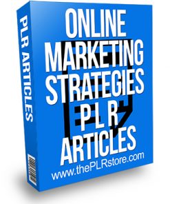 Online Marketing Strategies PLR Articles