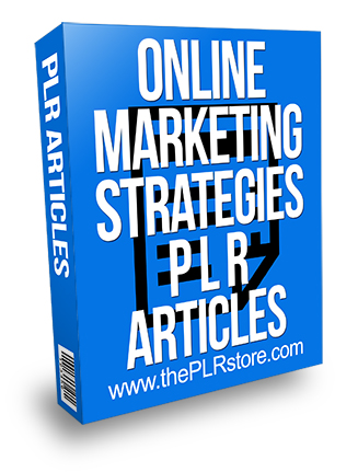 Online Marketing Strategies PLR Articles