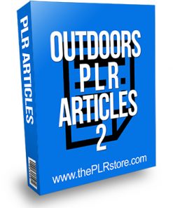 Outdoors PLR Articles 2
