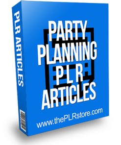 Party Planning PLR Articles 2