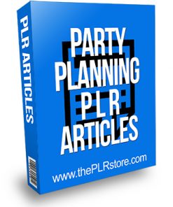 Party Planning PLR Articles