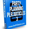 party planning plr articles