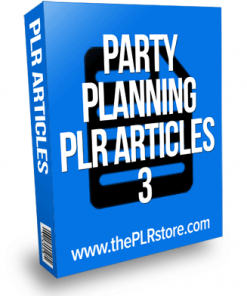 party planning plr articles