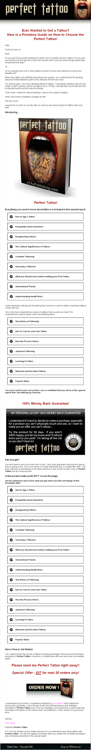 Perfect Tattoo PLR Ebook - Image 2