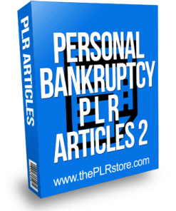 Personal Bankruptcy PLR Articles 2