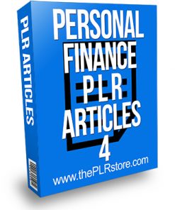 Personal Finance PLR Articles