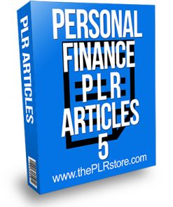 Personal Finance PLR Articles 5