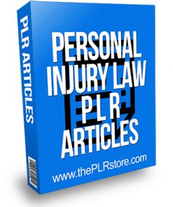 Personal Injury Law PLR Articles