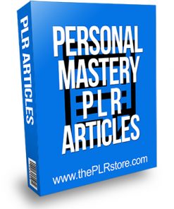 Personal Mastery PLR Articles