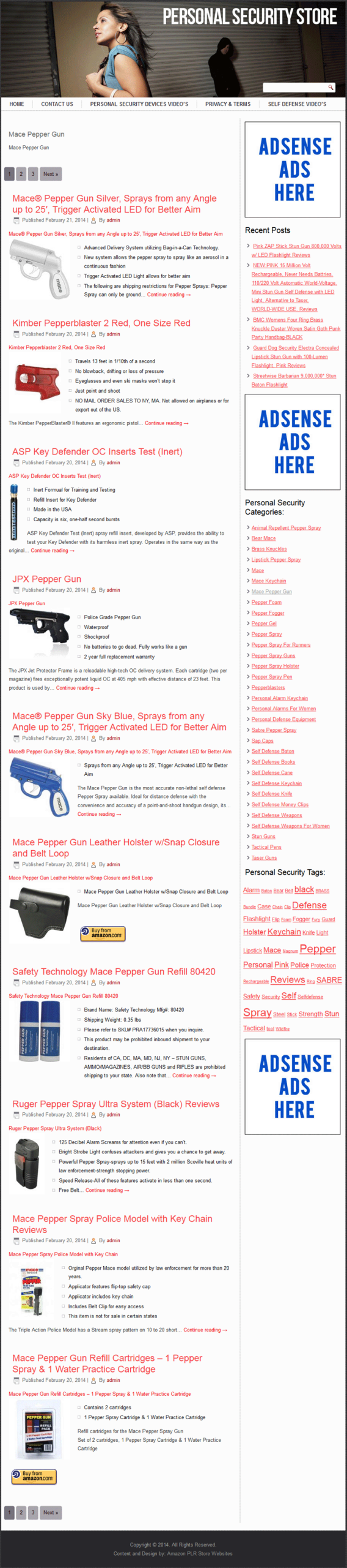 Personal Security PLR Amazon Store Website - Image 3