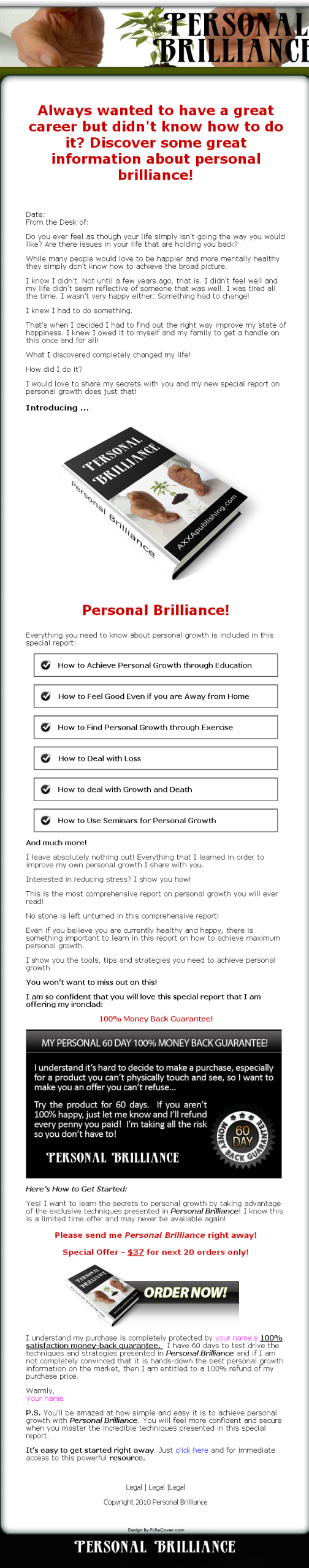Personal Brilliance PLR eBook - Image 2
