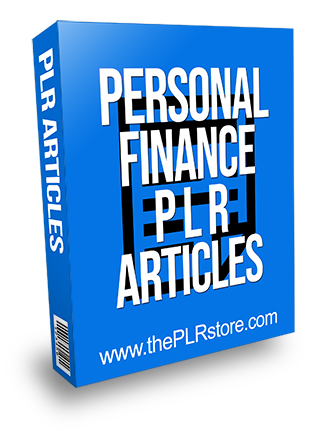 Personal Finance PLR Articles