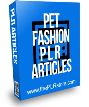 Pet Fashion PLR Articles
