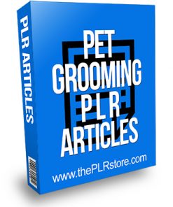 Pet Grooming PLR Articles