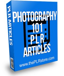 Photography 101 PLR Articles