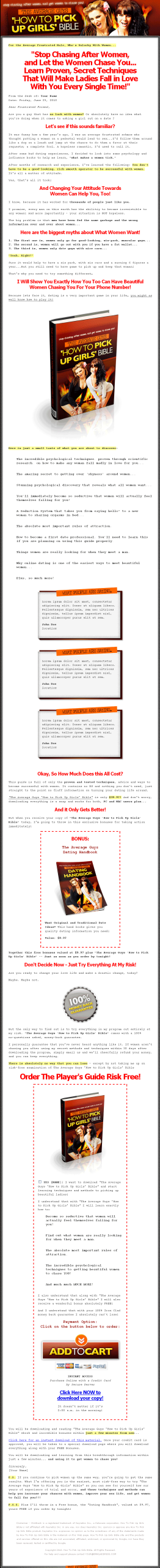 Pick Up Girls PLR Ebook High Quality - Image 2