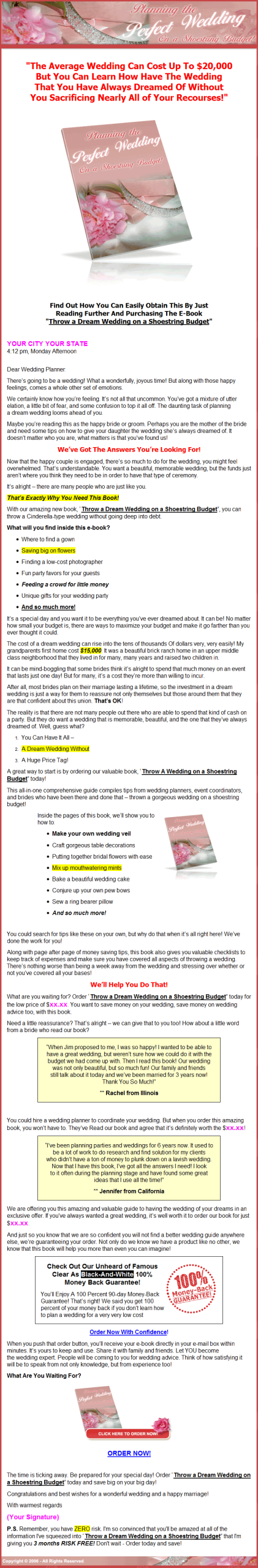 Planning the Perfect Wedding PLR Ebook - Image 2